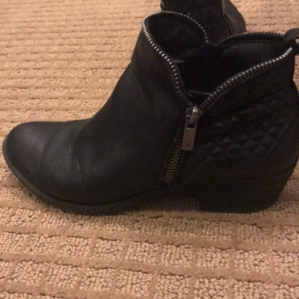 Lucky Brand Black booties with side zipper